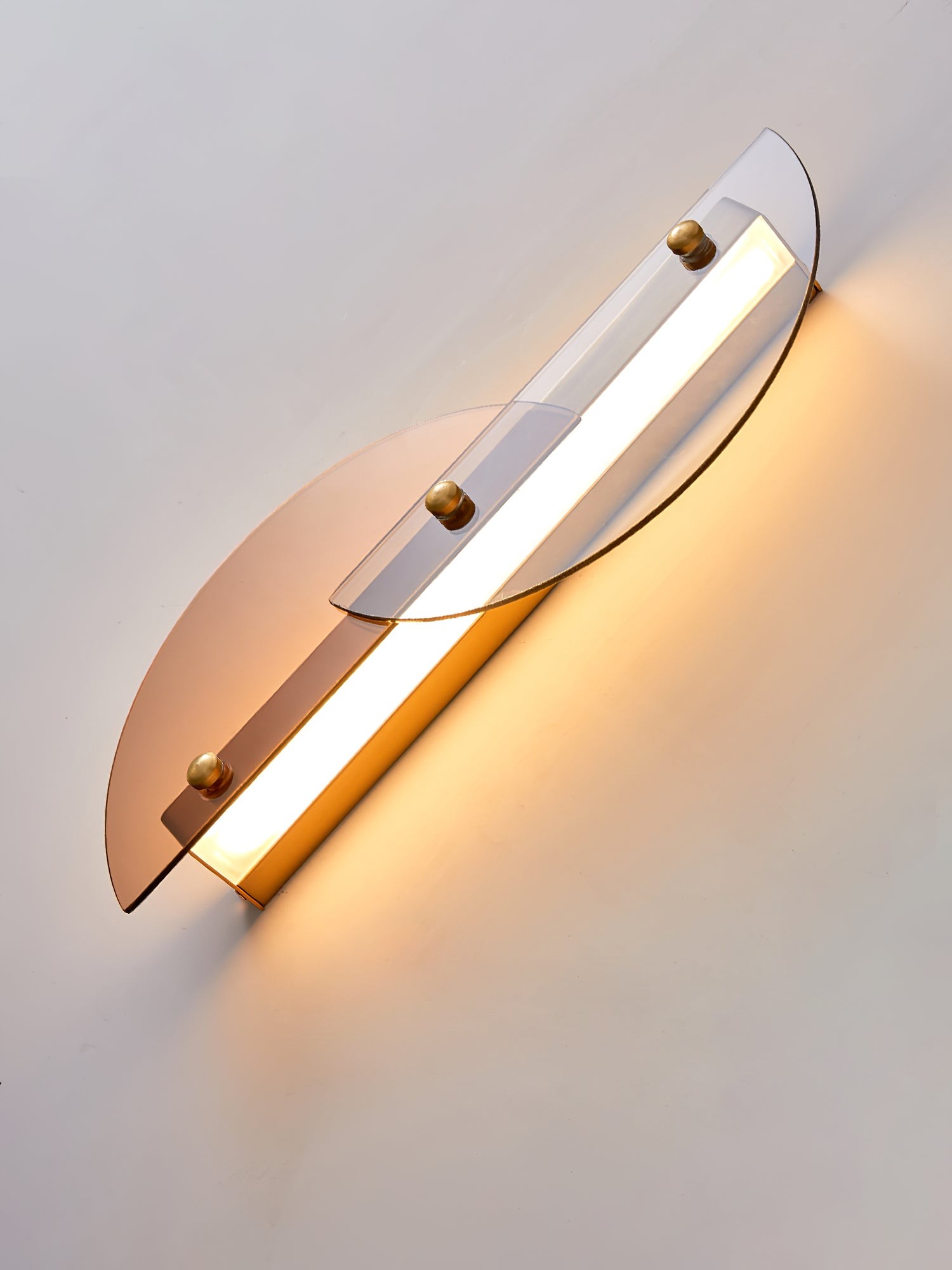 Simple Fan-Shaped Glass Arc Wall Lamp M21