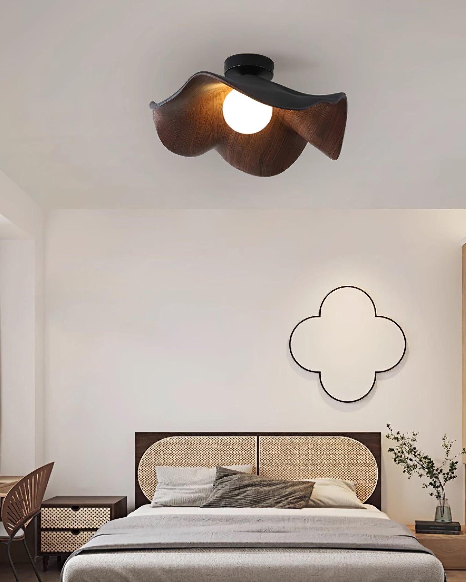 New Modern Simple Walnut Grain Ceiling Light M71