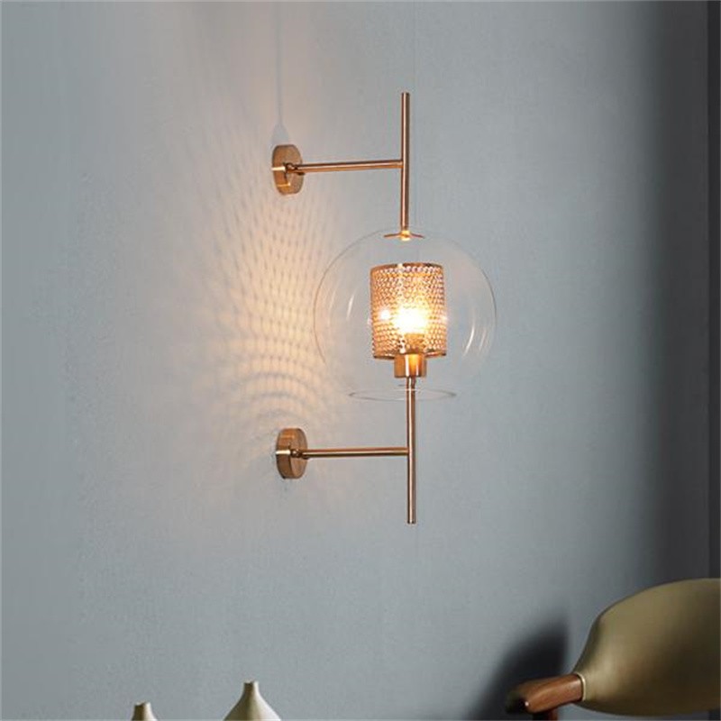 Vintage Modern Chiswick Glass Wall Lights for Bedside Living Room
