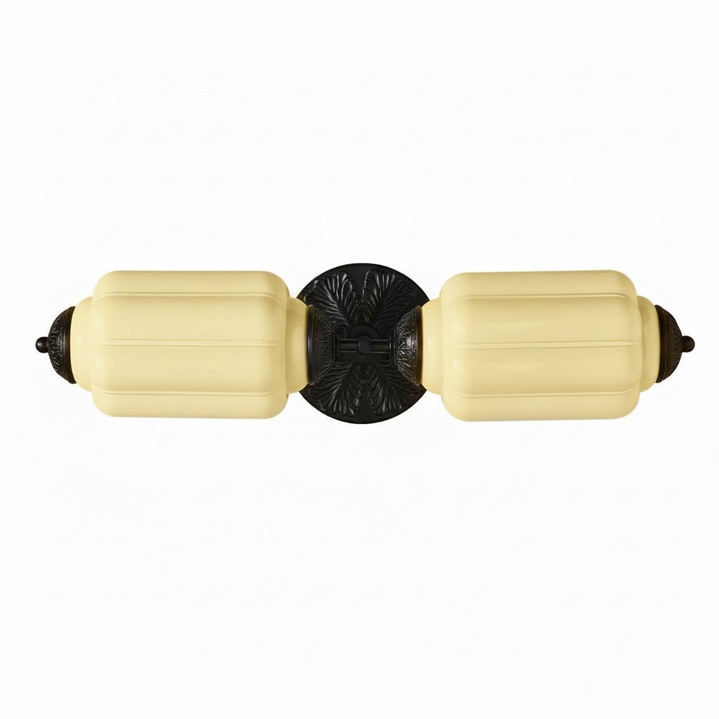 Eloise Vintage Glass Sconce - Brass Wall Light for Living Room and Bedroom G51