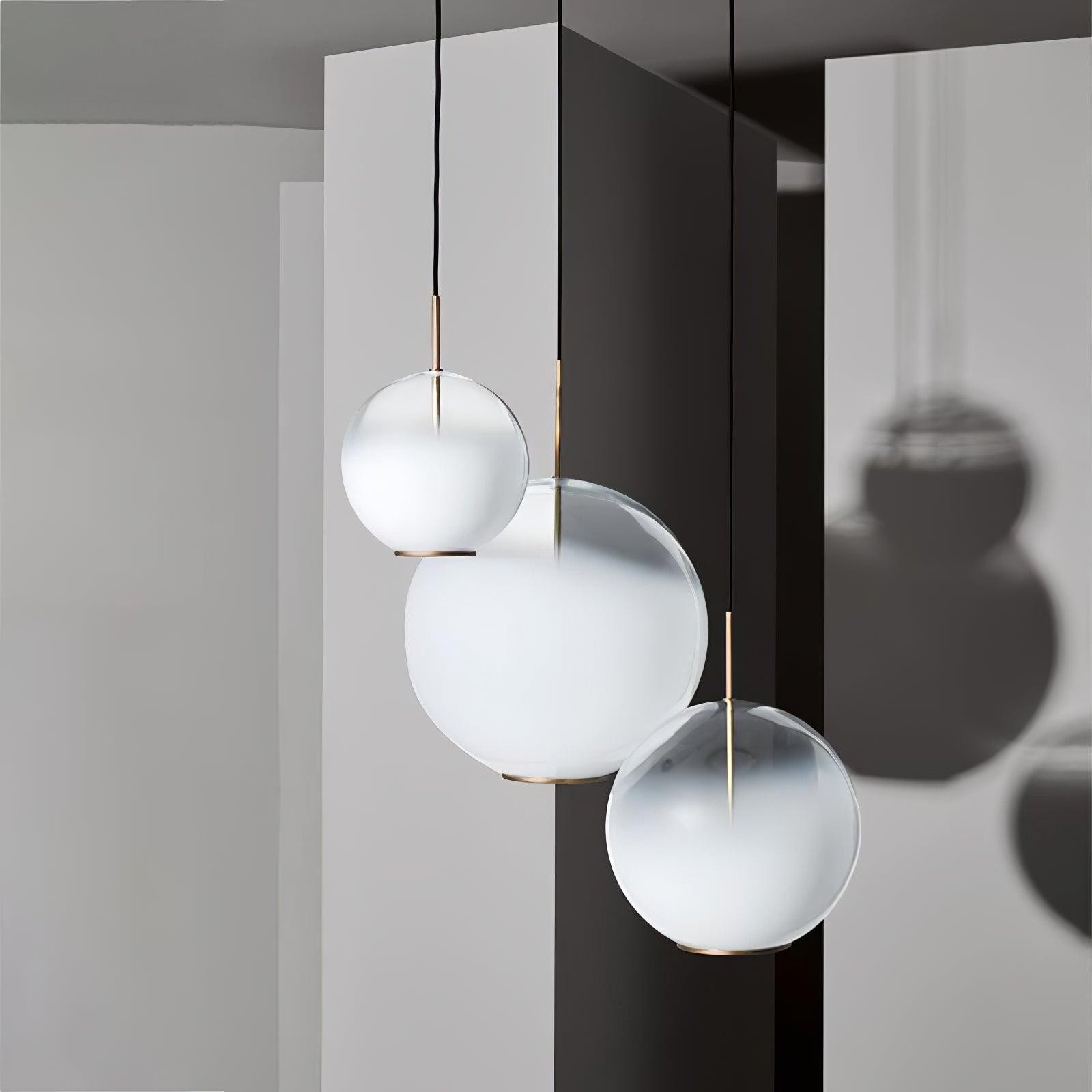 Simple Sphere Drop Gradient Glass Pendant Light M403