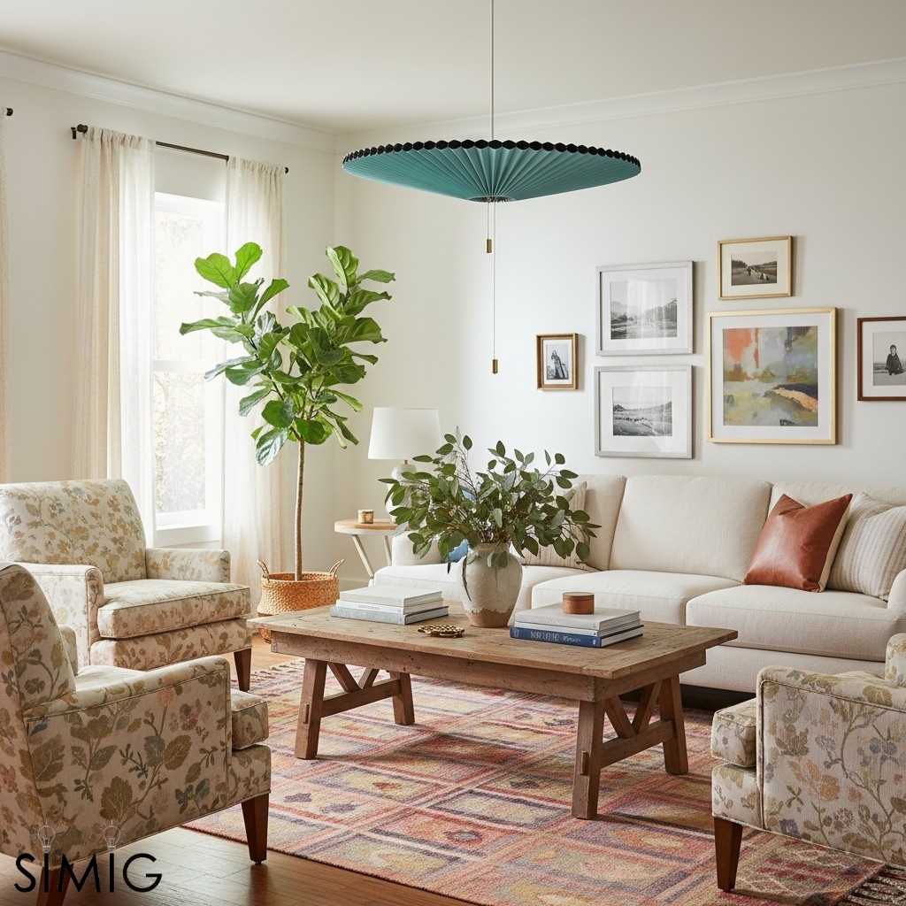 Méduse Pendant Light - Light Blue Papery Design for Modern Interiors