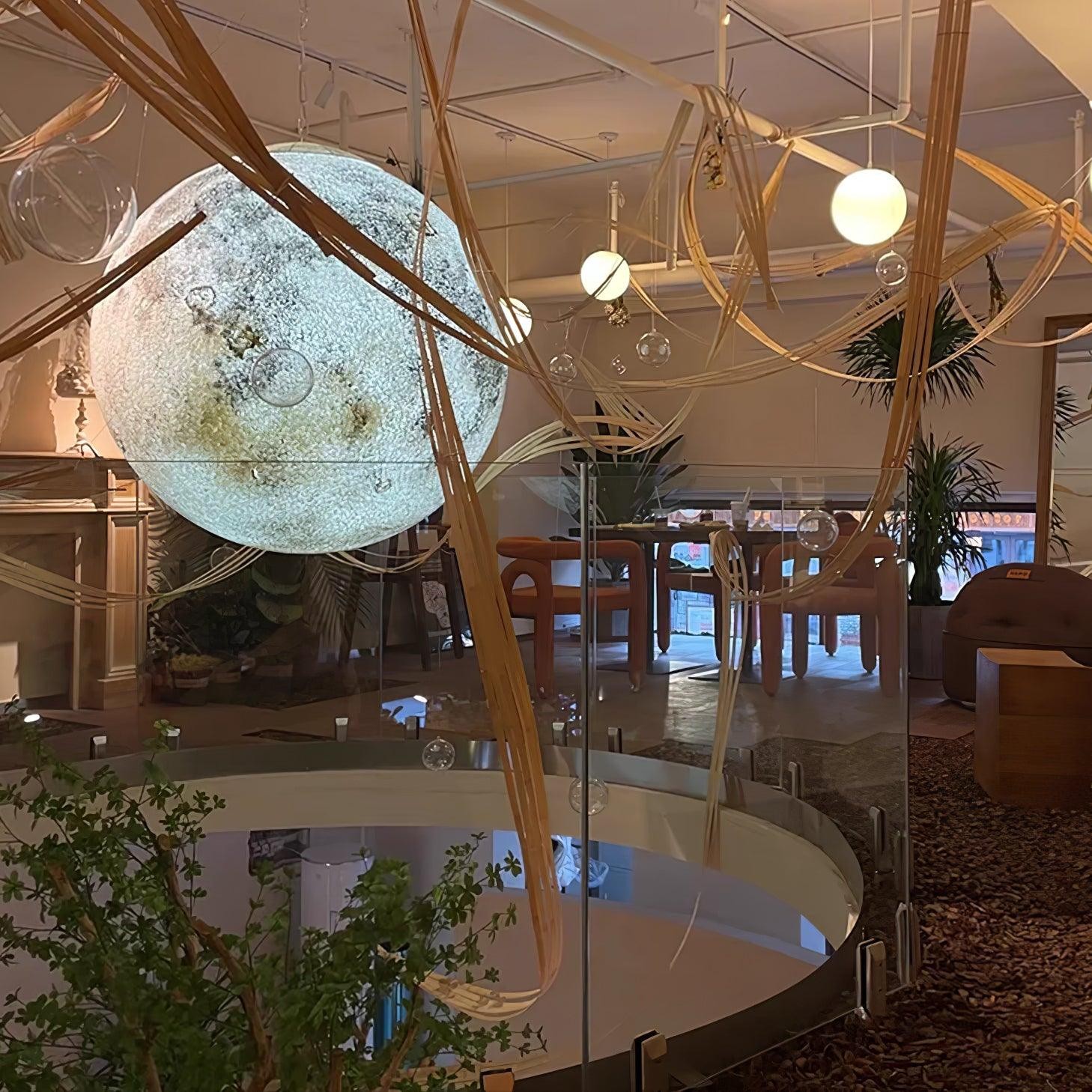 Planetary White Moon Chandelier Suitable For Living Room M584