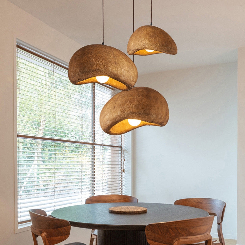 Wabi-Sabi Coffee Cloud Japandi Resin Pendant Light T2048