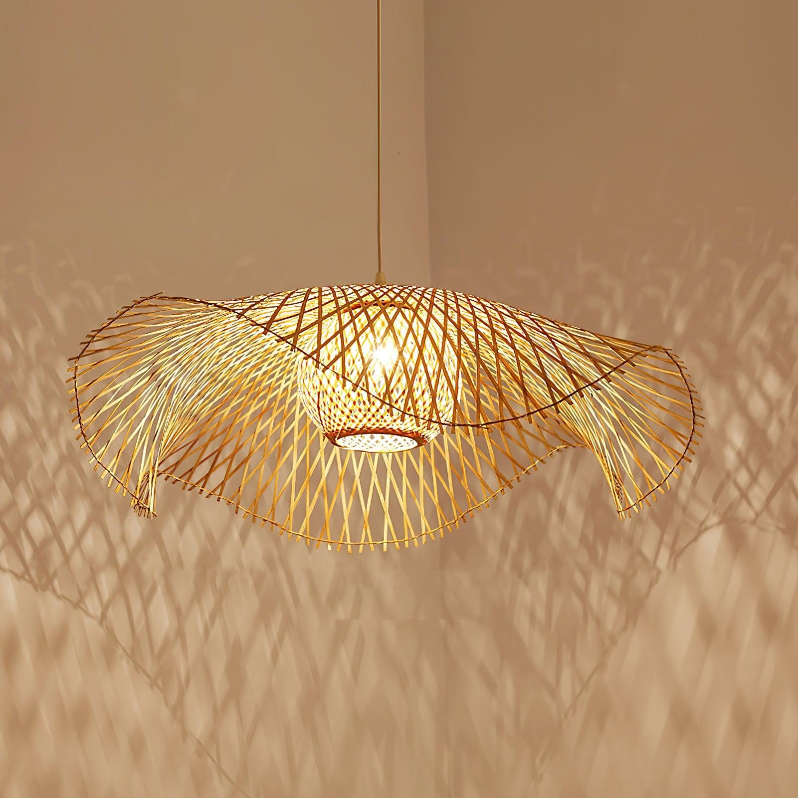 Bamboo Lotus Leaf Pendant Lamp P004
