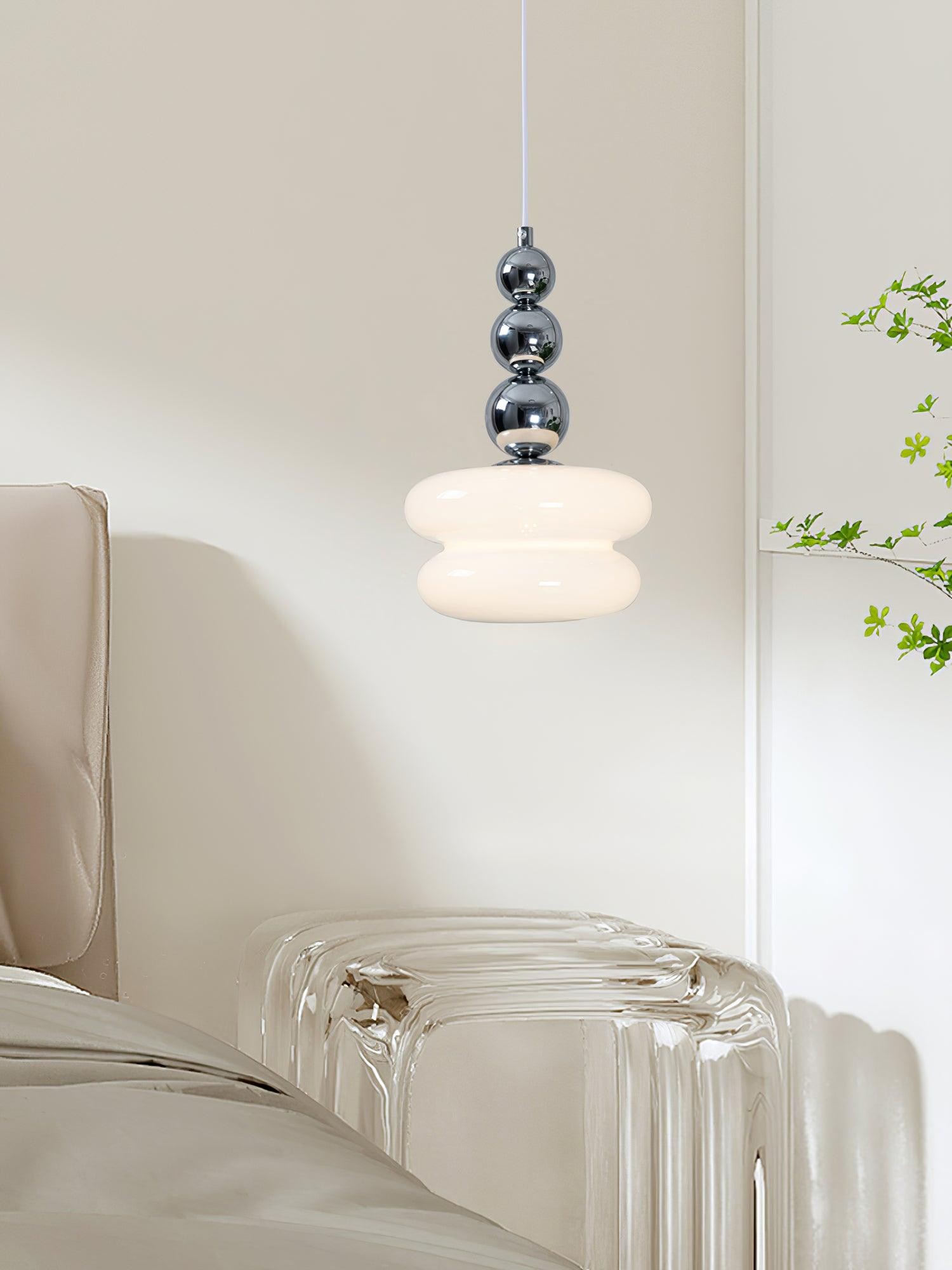 Contemporary Nordic Glass Ball Hoist Pendant Light For Living Room M436
