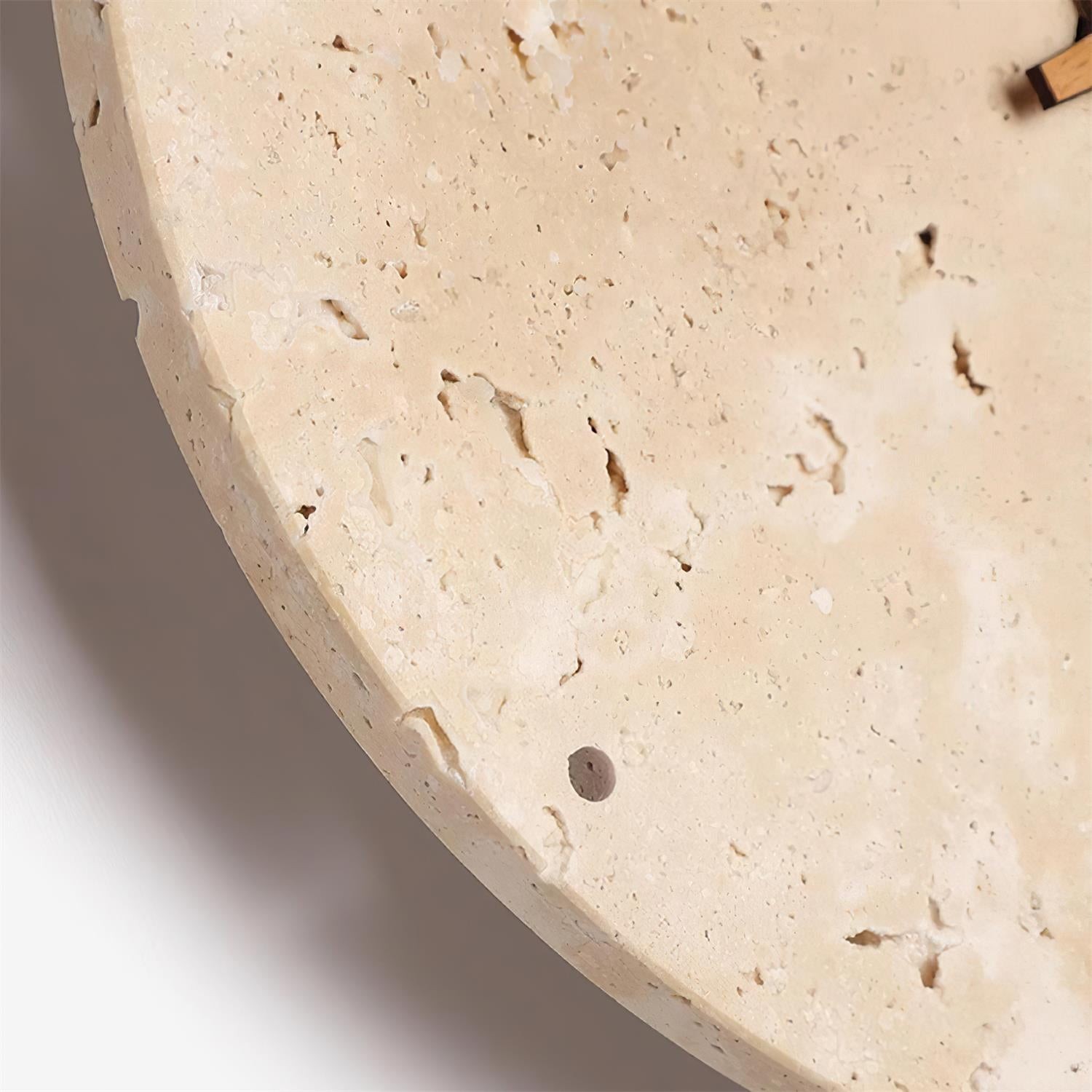 Round Stone Clock Wall Light - Wabi Sabi Lamp for Bedroom P079