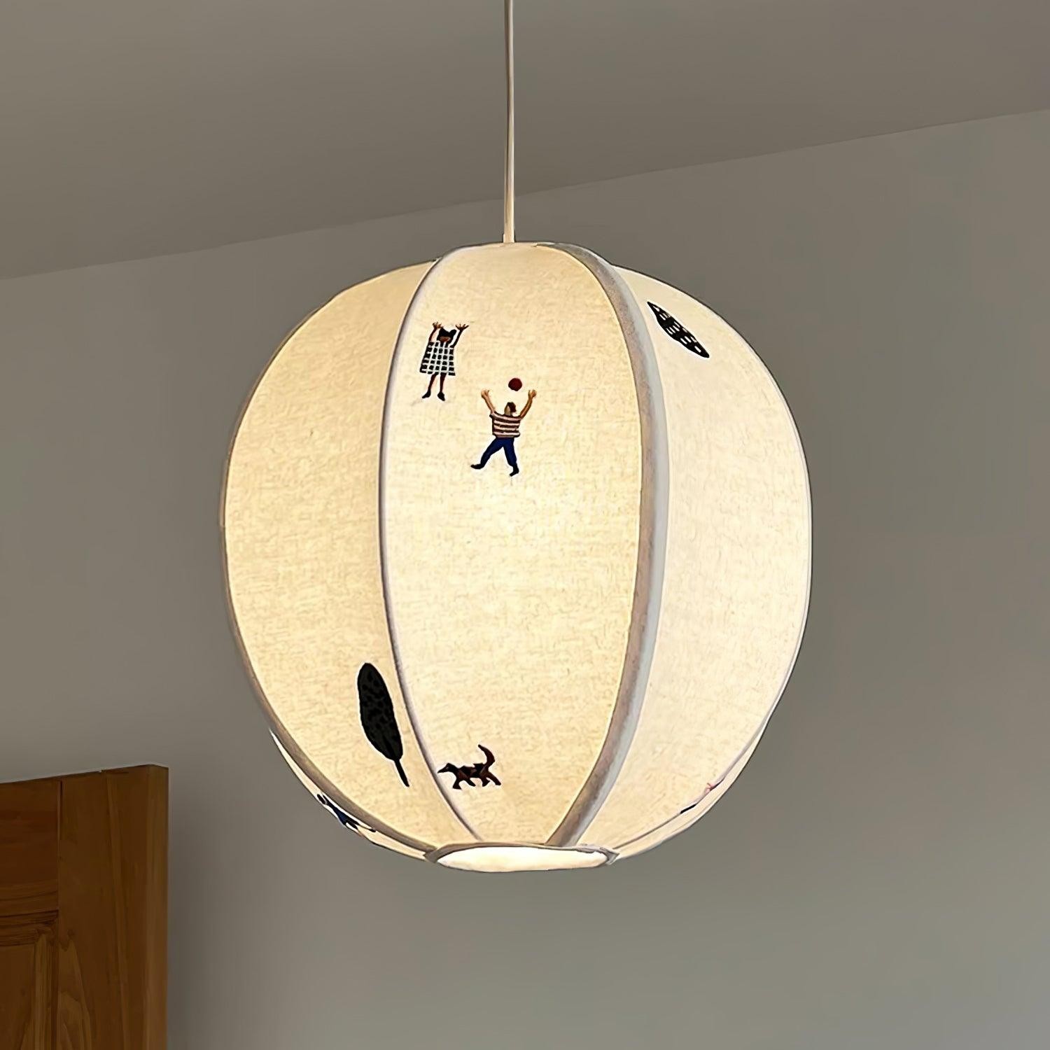 Park Embroidered Textile Pendant Lamp M337