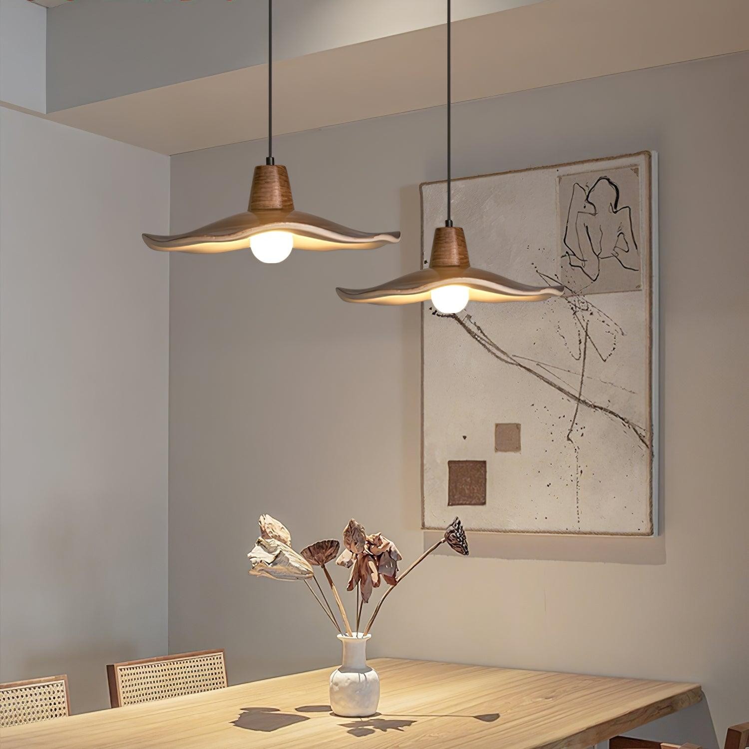 Black Imitation Walnut Wood Grain Kitchen Pendant Lamp M492