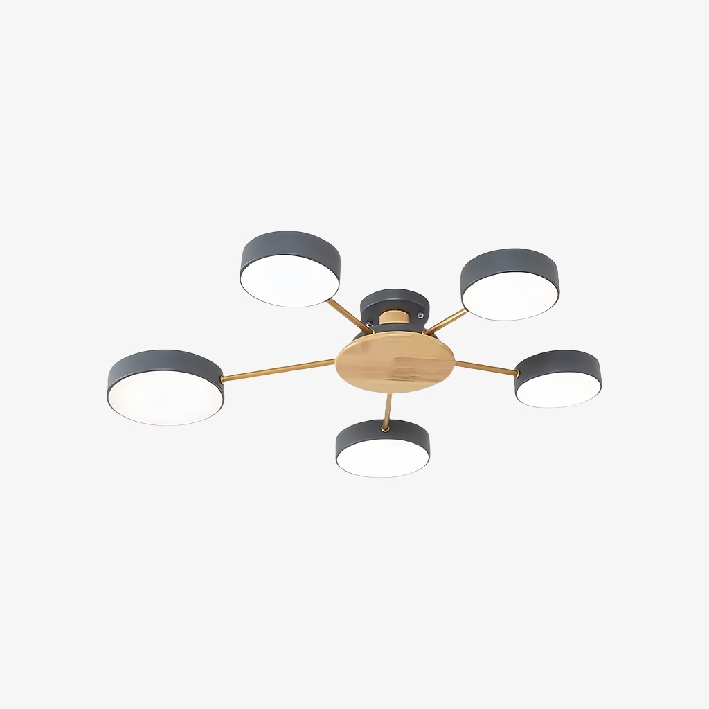 Stylish Wood-Branch Ceiling Lamp - LED Light for Dining Room and Living Room S378