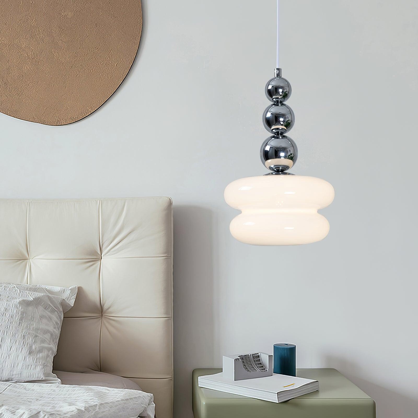 Contemporary Nordic Glass Ball Hoist Pendant Light For Living Room M436