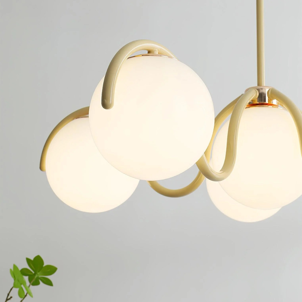 Sculptural Linear Chandelier with Elegant Flowing Silhouette S223