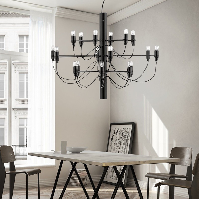 Tendrila Multi-Light Chandelier - Industrial Style Pendant Light for Dining Room