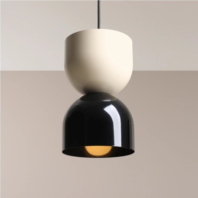 Pastel Dual‑Tone Pendant Light With Layered Metal Shade S228