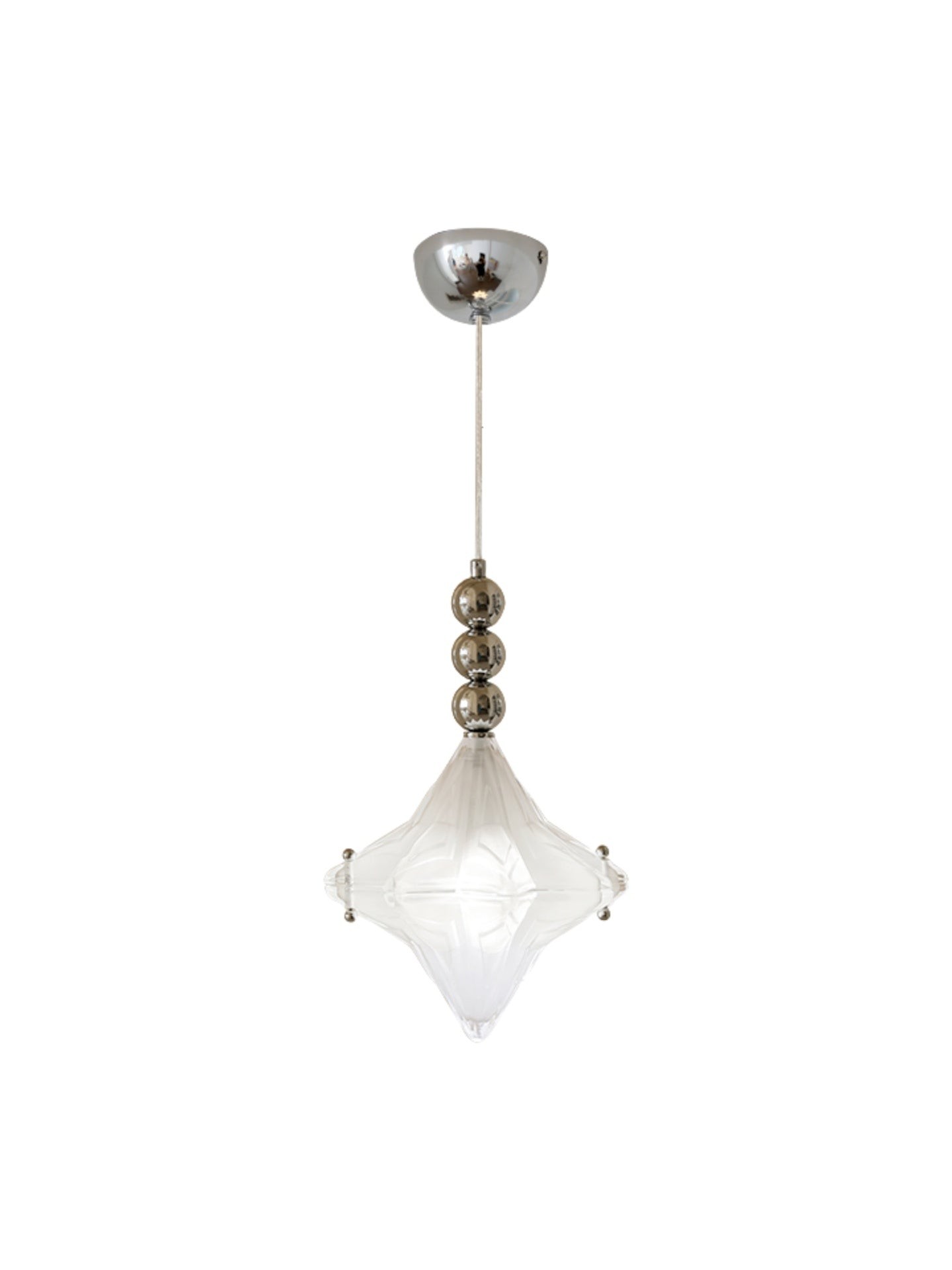 Art Deco Astris Elara Star Pendant Light - Frosted Glass Pendant with Geometric Style T434