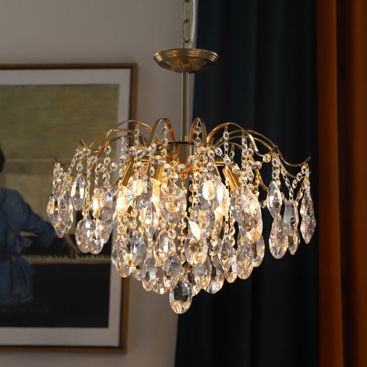 Vintage Sumptuous Teardrop Crystal Chandelier T258
