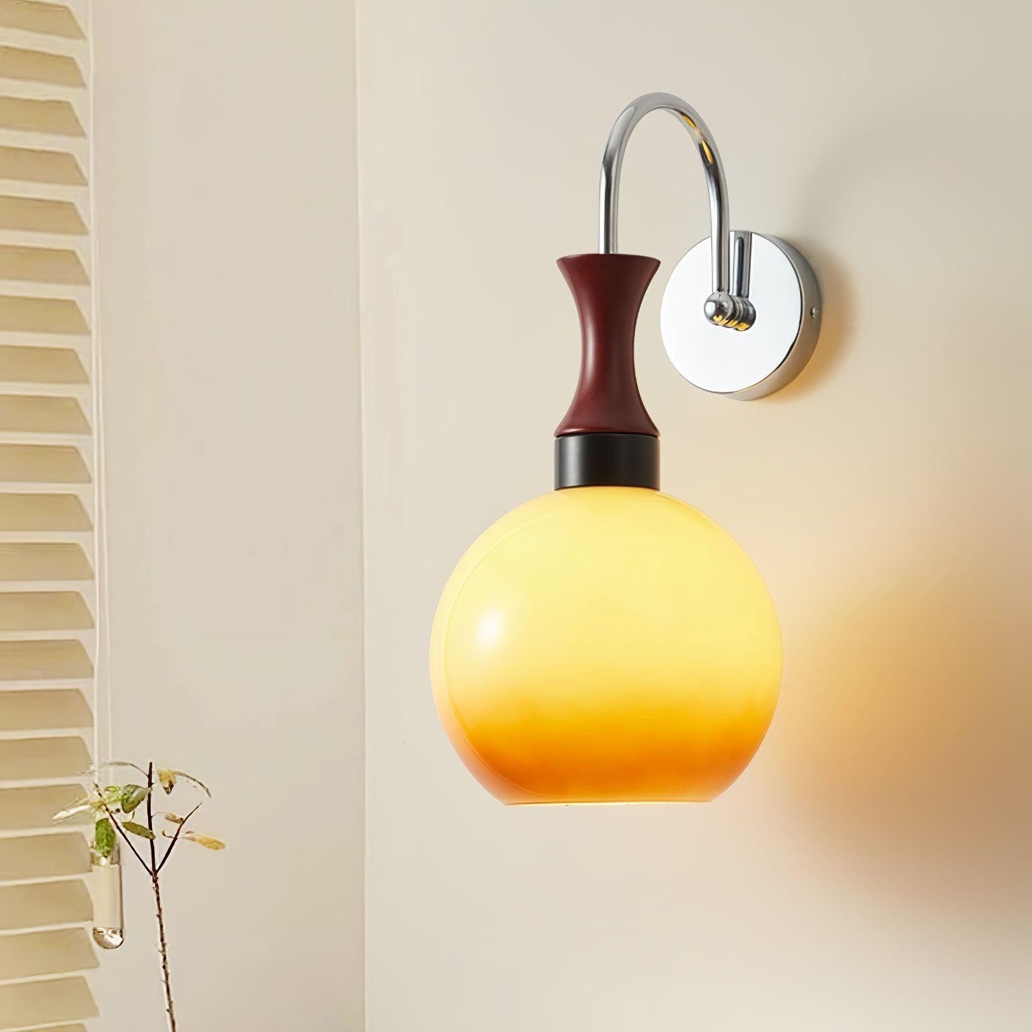 Spherical Yellow Wall Lamp M522