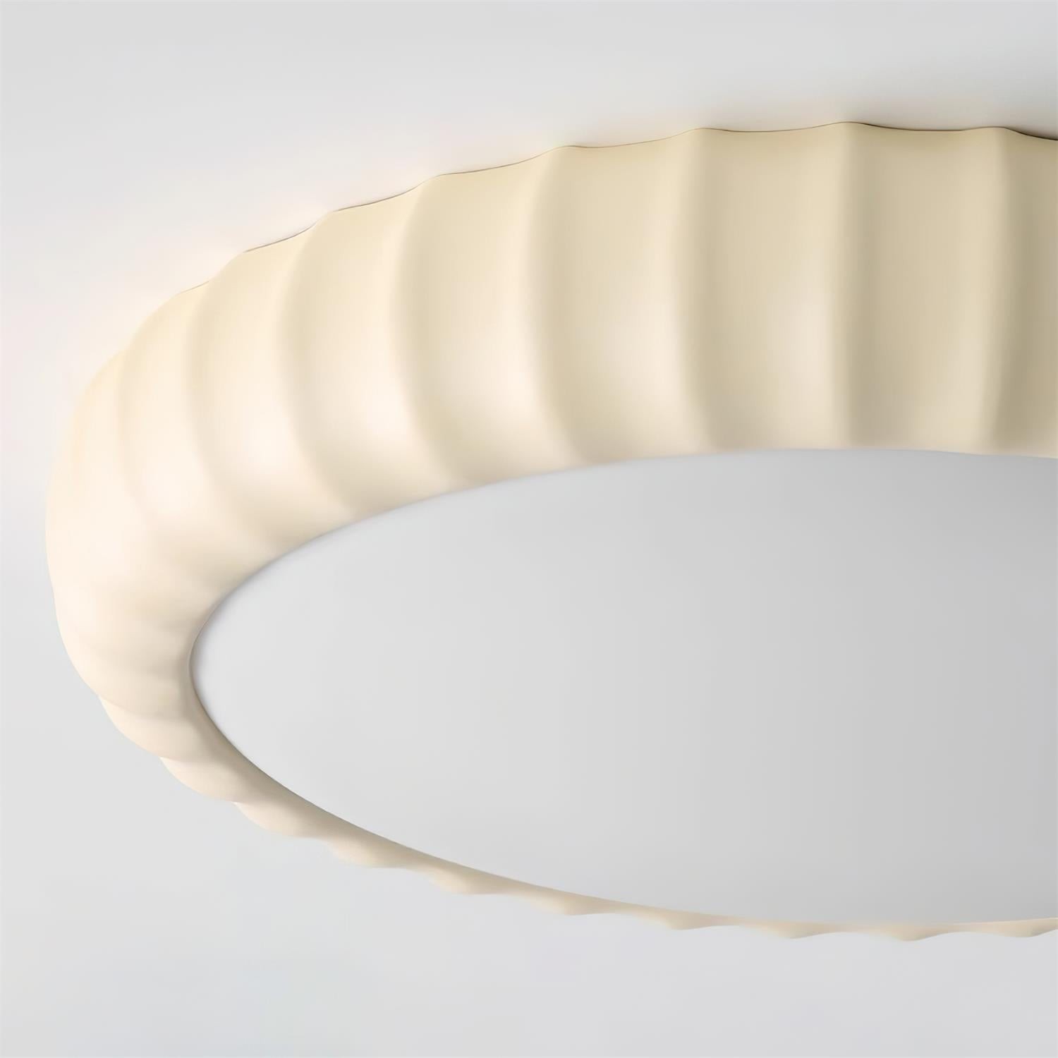 Simple Cream Style Wave Round Ceiling Light M145
