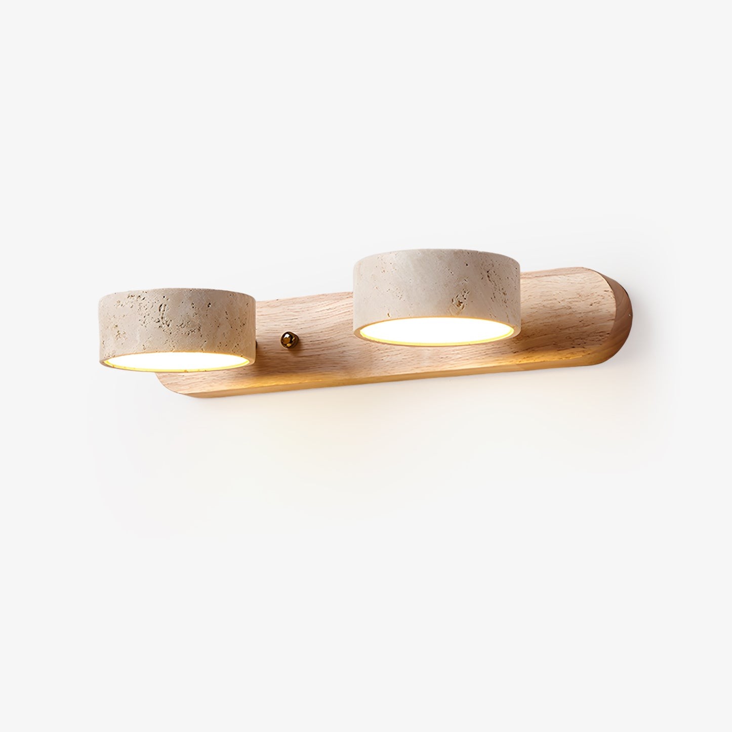Travertine Walnut Multi Light Sconce - Bedroom Wall Lamp G115
