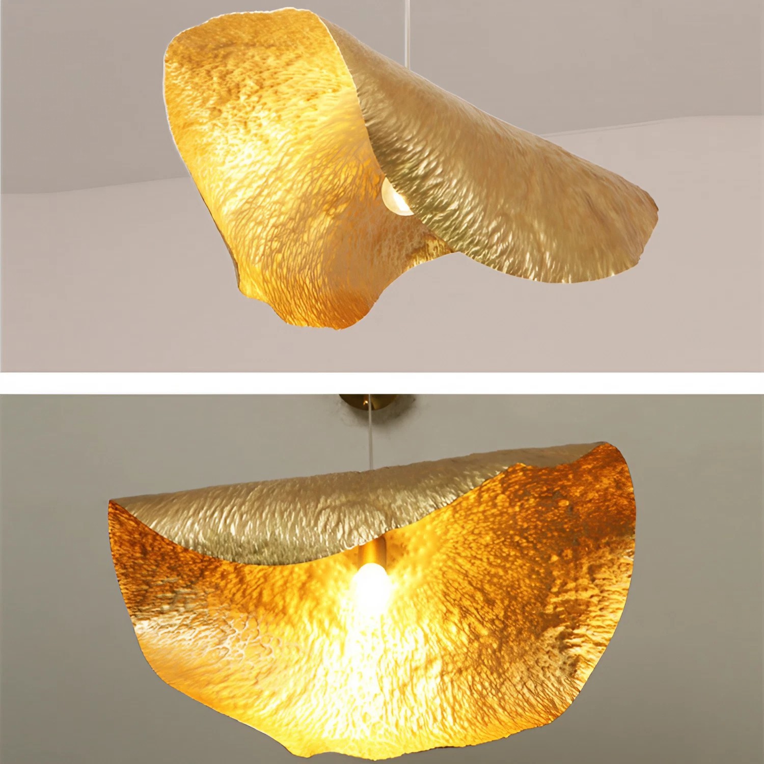 Vintage Lotus Leaf Pendant Light For Living Room S64