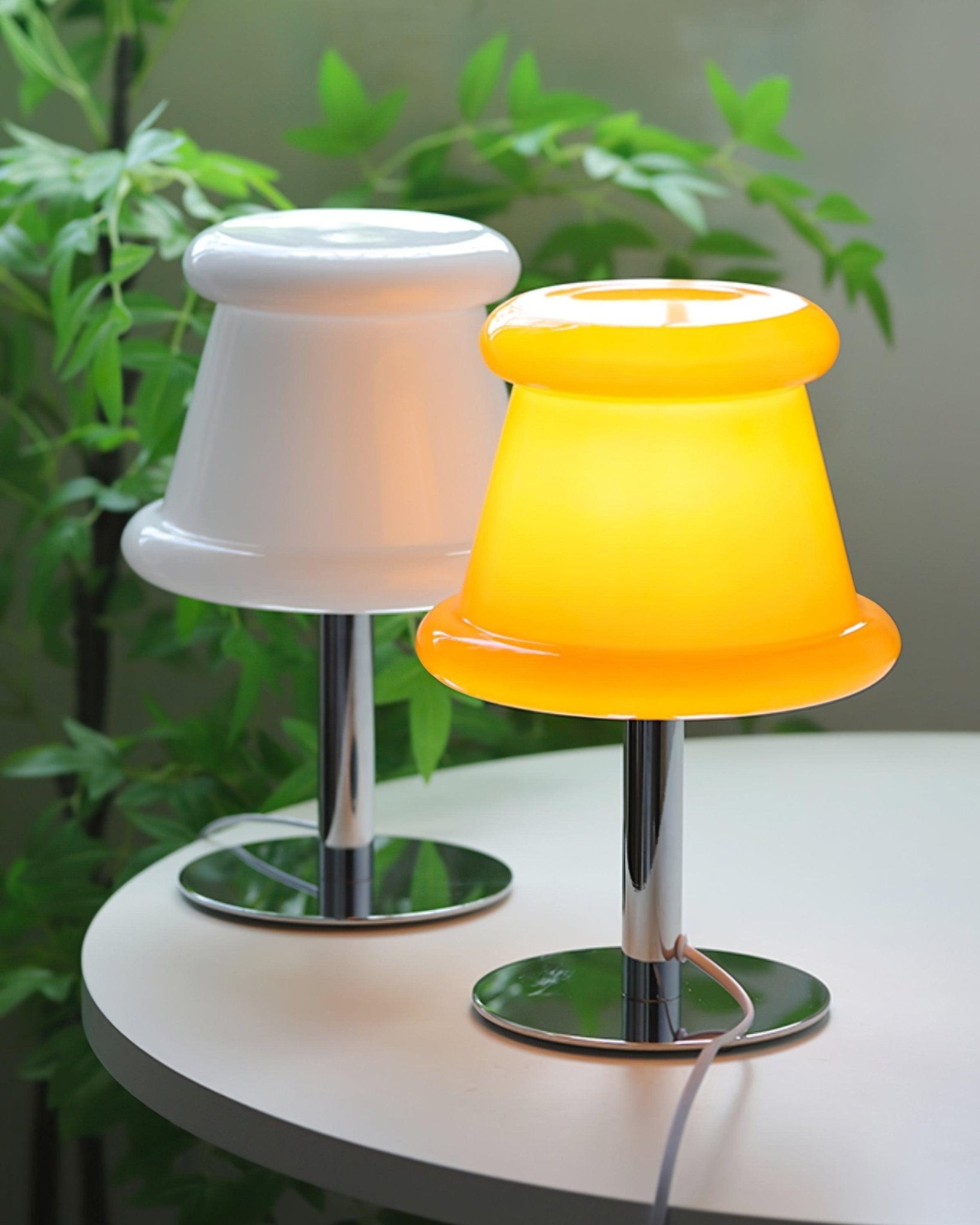 Cream Creative Irregular Cylindrical Table Lamp M533