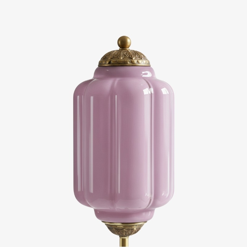 Eloise Pumpkin Glass Floor Lamp - Retro Lighting for Living Room T1169
