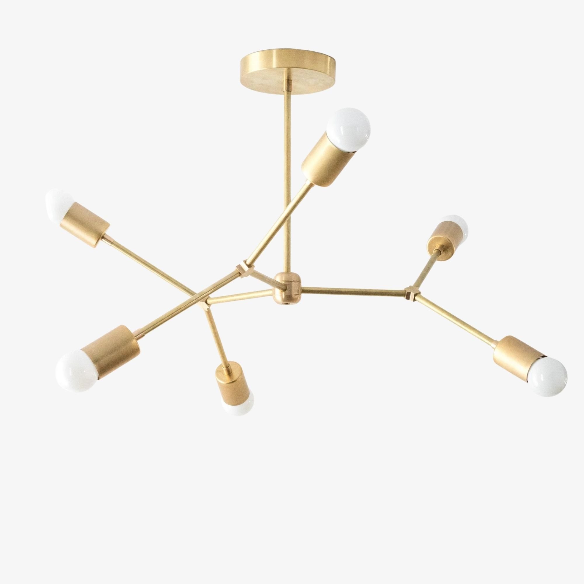 Mobilux Line Industrial Geometric Chandelier - Chrome Nickel Ceiling Light T308