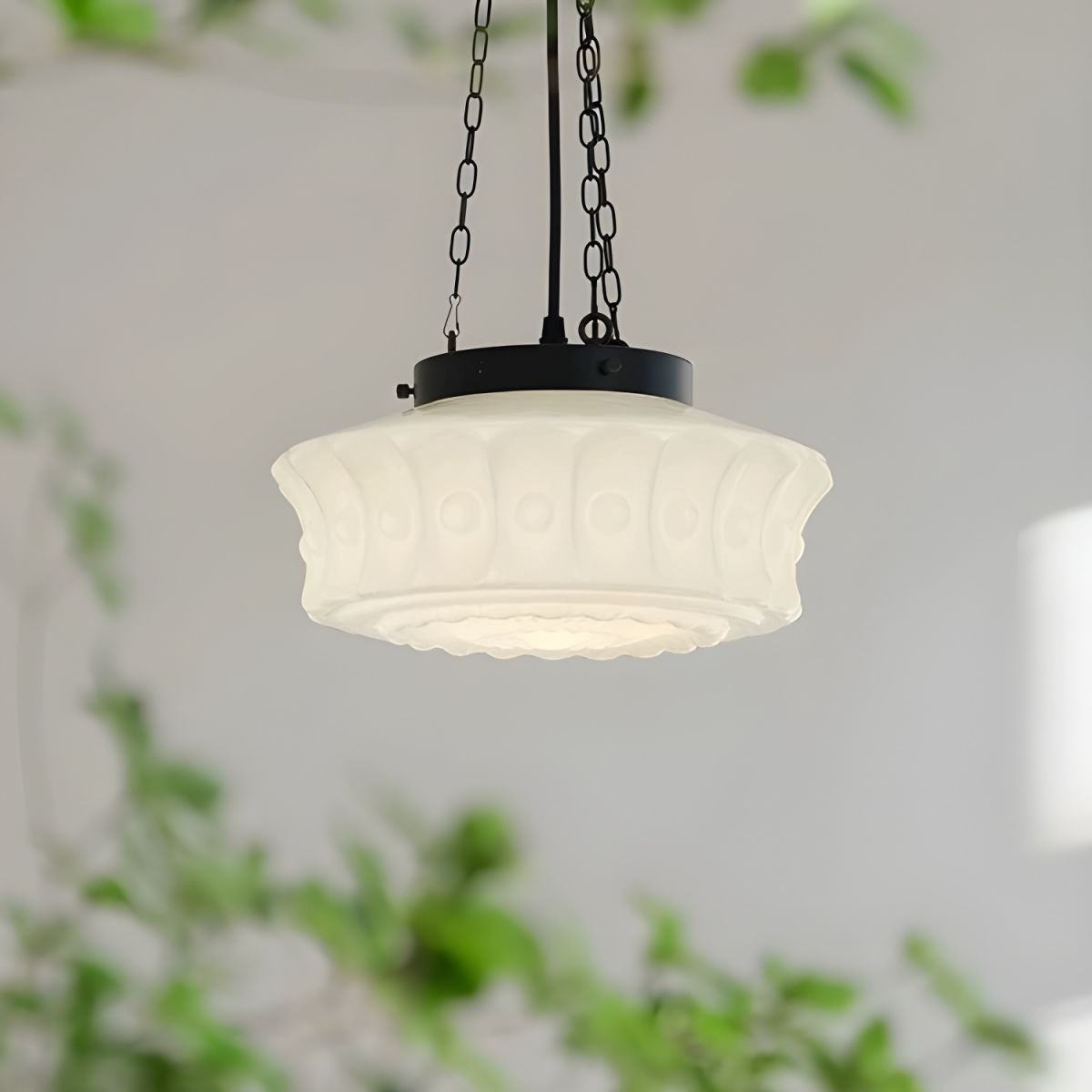 Iron Glass Cylinder Shade Chandelier G14