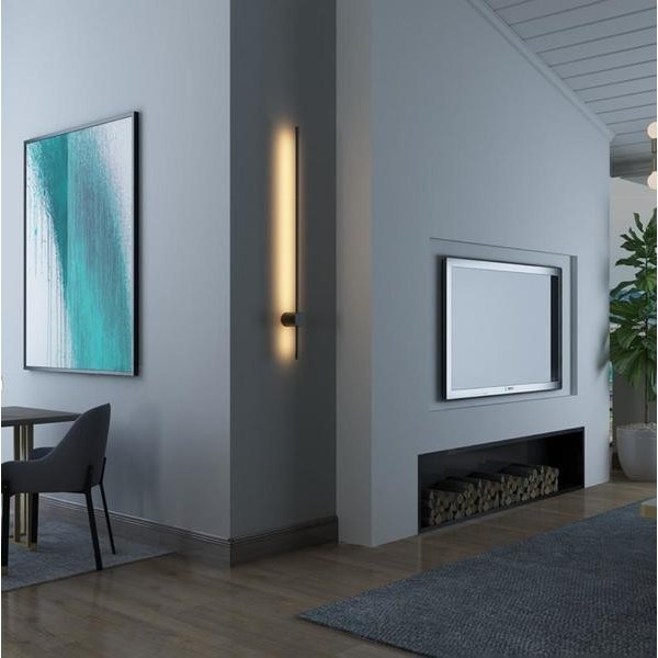Industrial Modern Black Linear LED Wall Lights S114