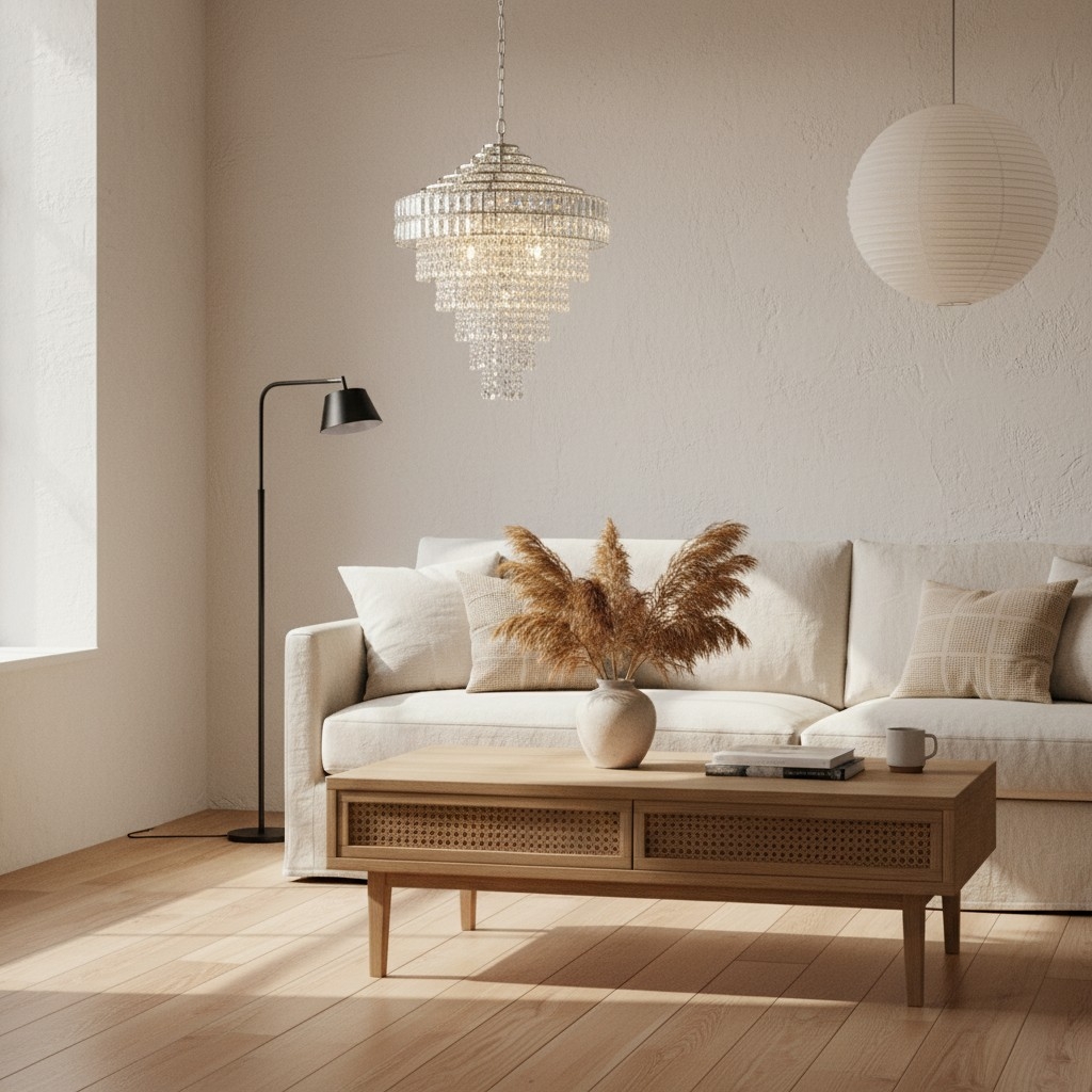 Virelis Style Luxe Crystal Pendant Light - Ambient Lighting for Kitchens & Hospitality Spaces T949