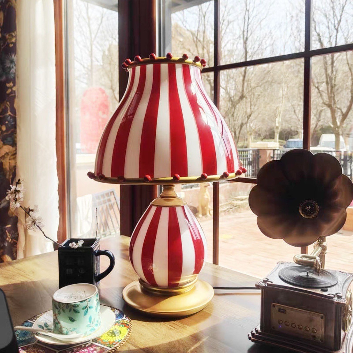 Festilo Circus-Style Metal Table Lamp — Vintage Living Room Accent S278