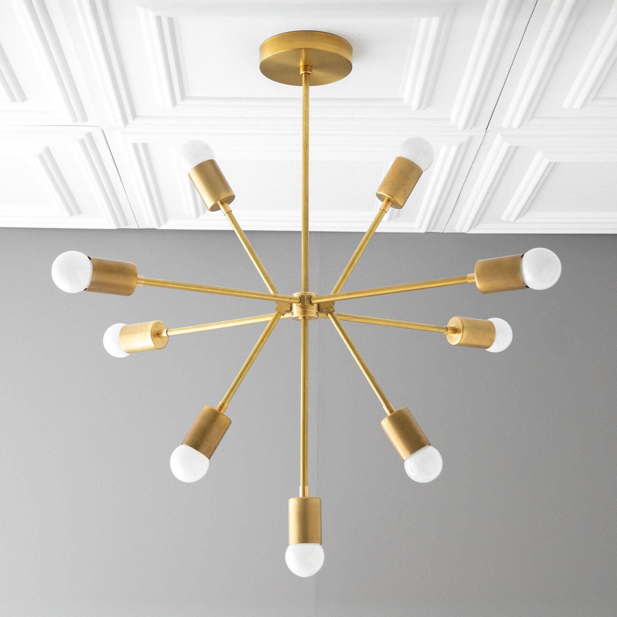 Mobilux Line Modern Chandelier - Mid Century Ceiling Light Fixture T349