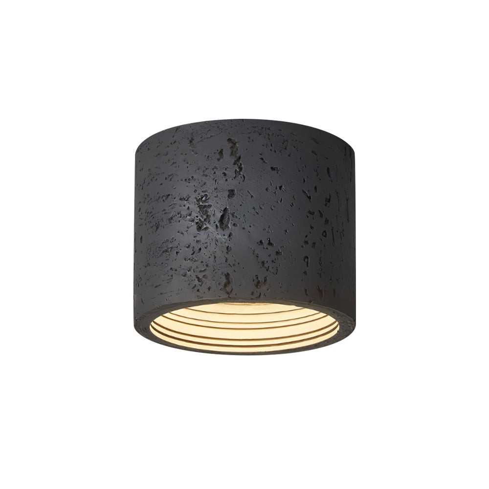 Cylindrical Ceiling Light - Modern Travertine Living Room M72