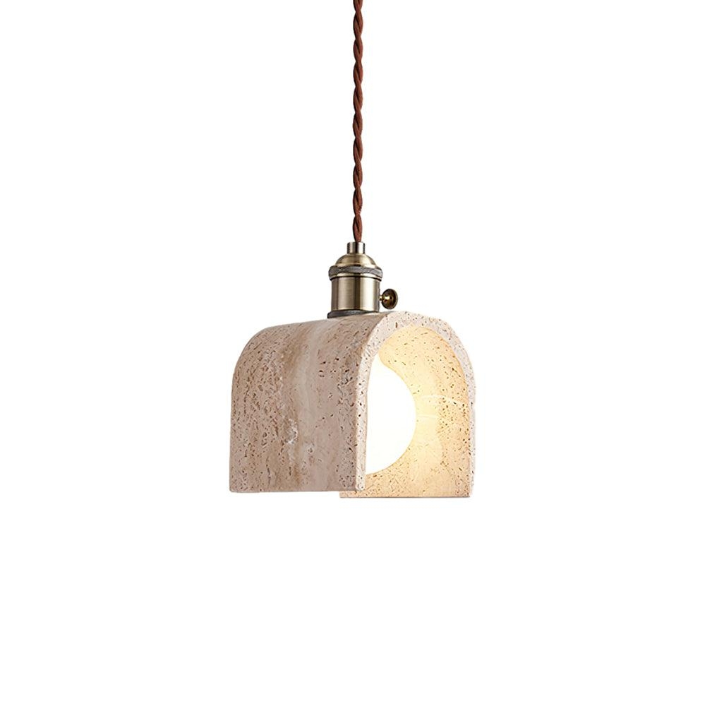 Alagusmo Minimalist Travertine Pendant Light T2116