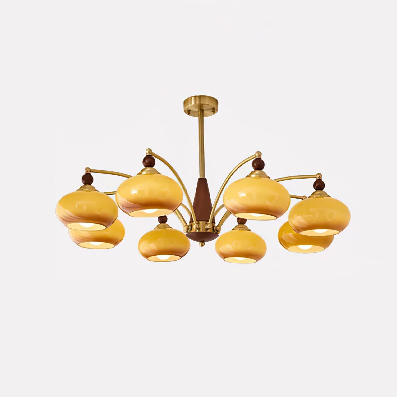 Vintage Multihead Persimmon Chandelier M325