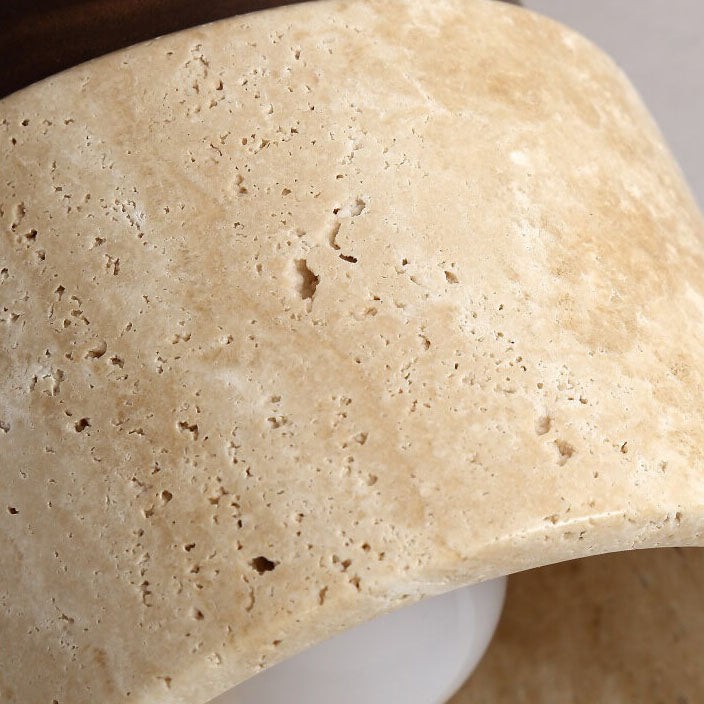 Natural Stone Travertine Ceiling Light - Minimalist Cylindrical Lamp G31