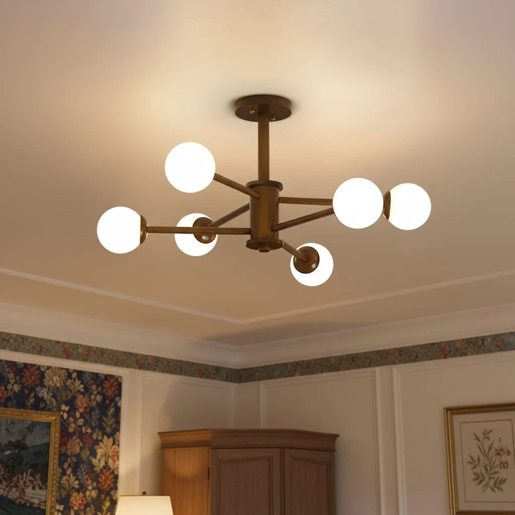 Orrise Molecular Design Ceiling Lamp - Artistic Branch Lighting Chandelier for Home Spaces T526