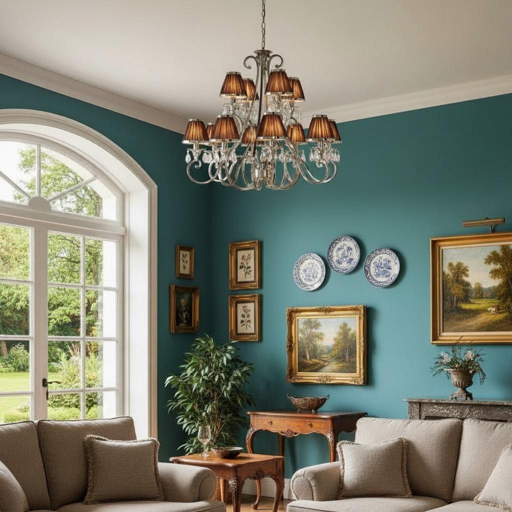 Talonis Multi-light Fabric Chandelier - Elegant Metal Curved Arms for Dining and Living T932