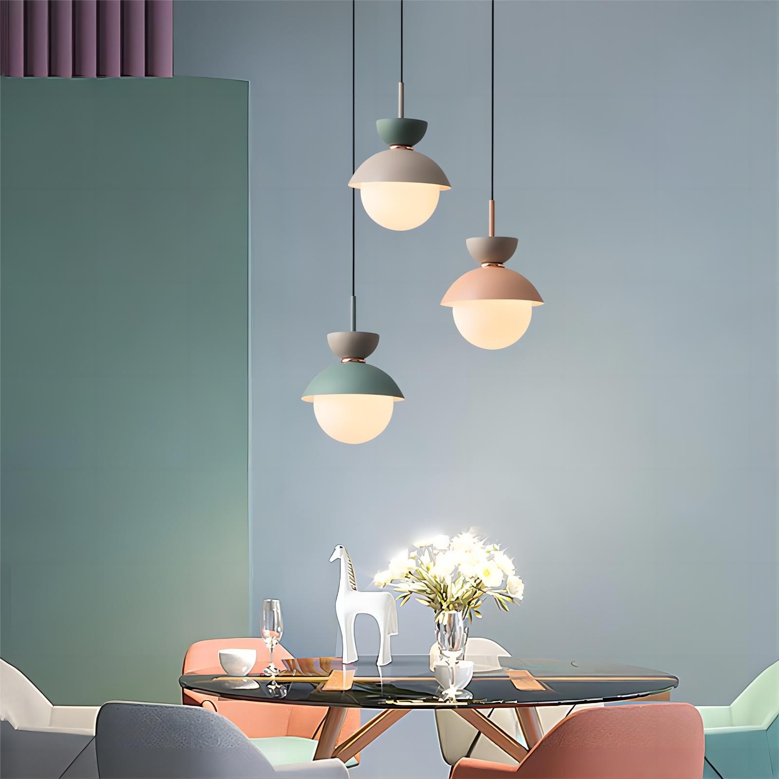 Scandinavian Macaroon Pendant Light with Aluminum for Bedroom