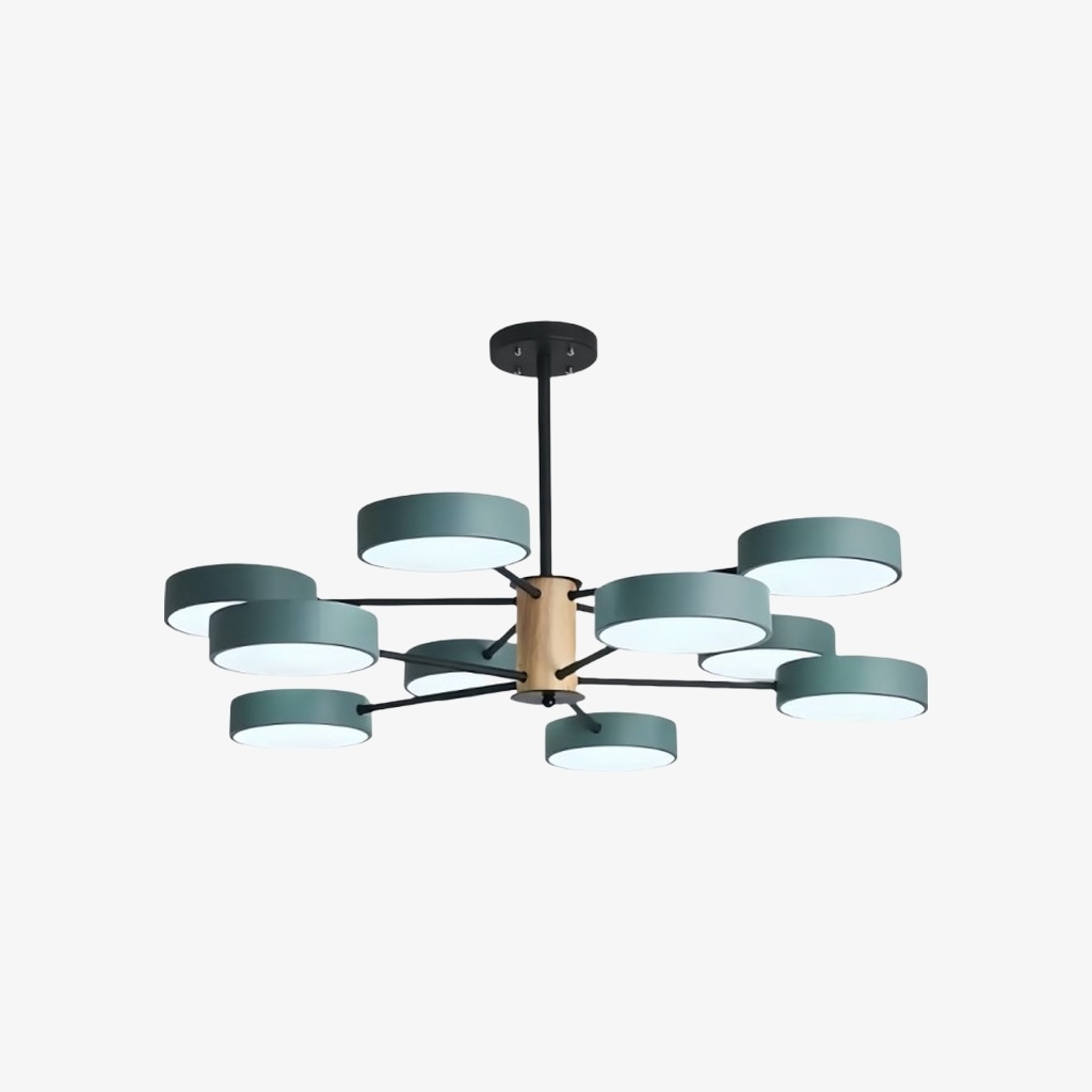 Modern Branch Design Chandelier - Wooden Sputnik LED Light for Dining Room S387