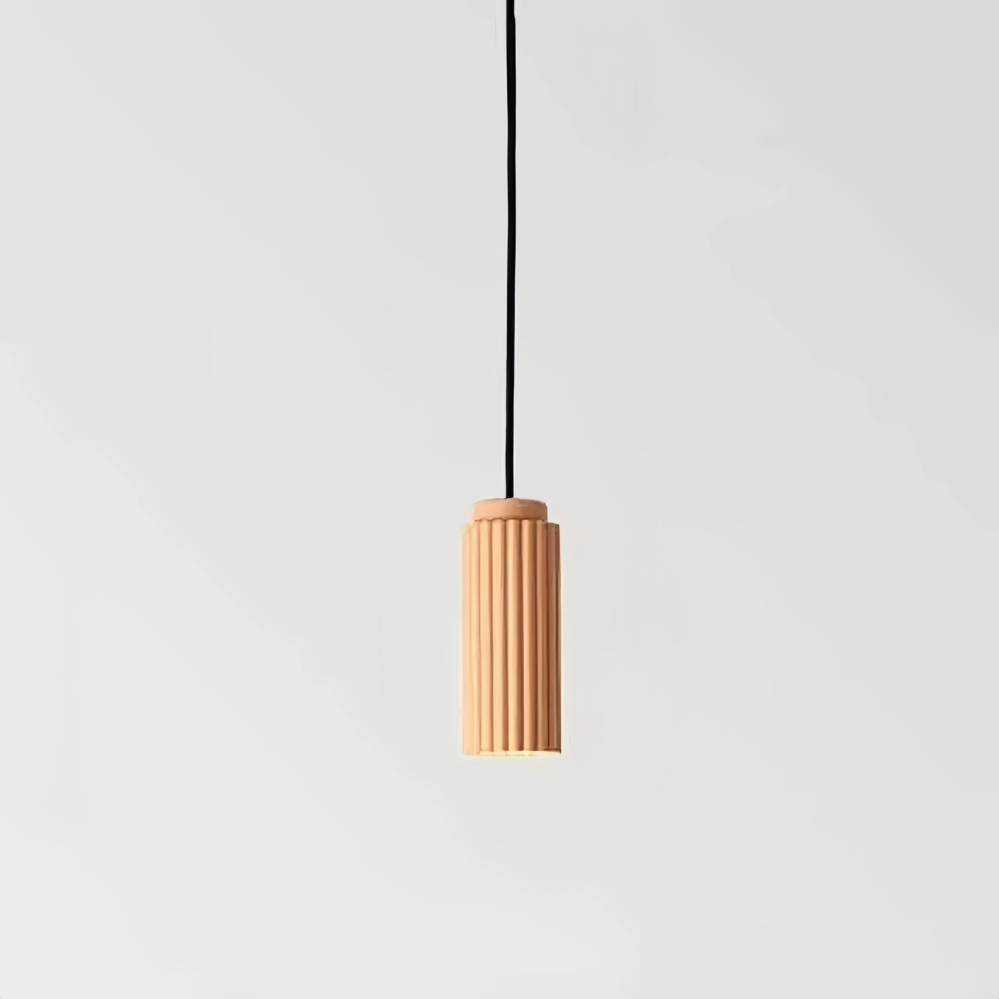 Nordic Cylinder Pendant Light – Textured Minimalist Ambient Lighting S238