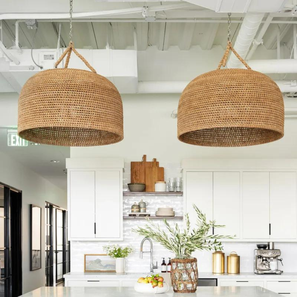 Natural Shadow Rattan Japandi Pendant Light T2054