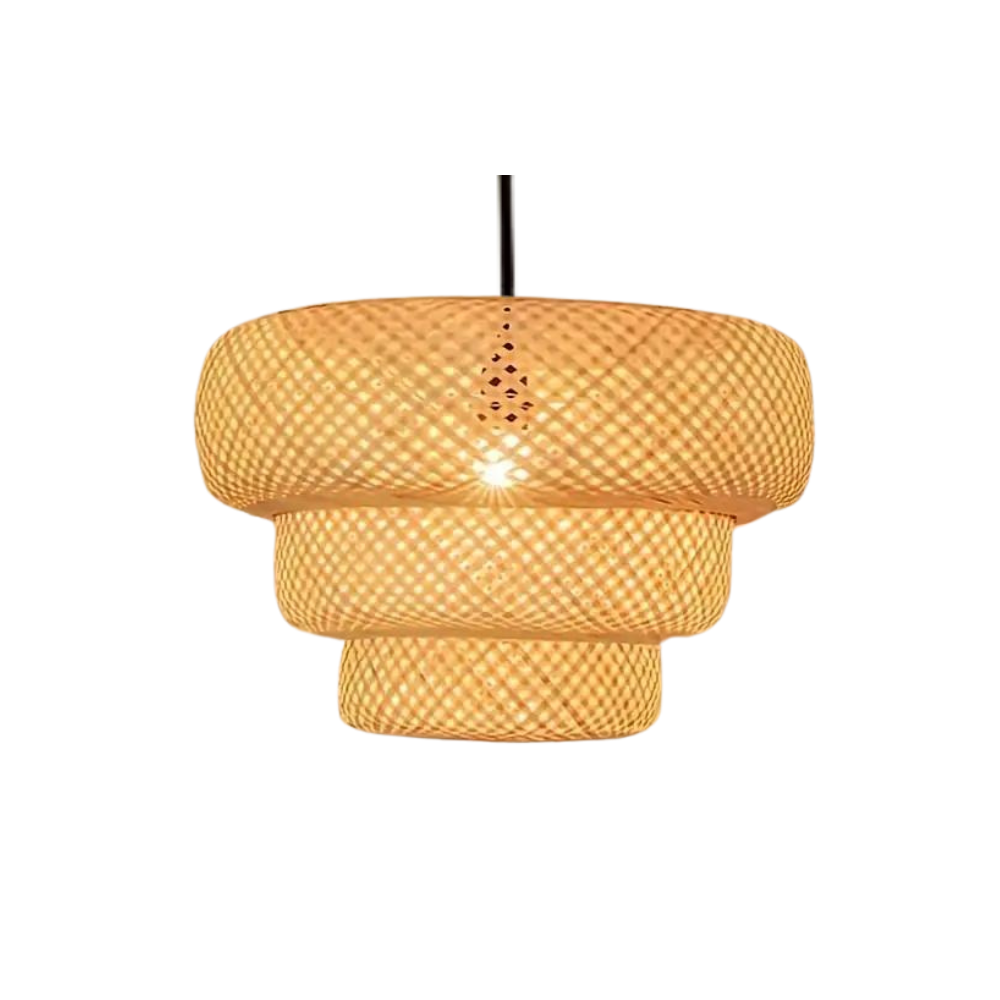 Boho Bamboo Pendant Light Fixture T2121