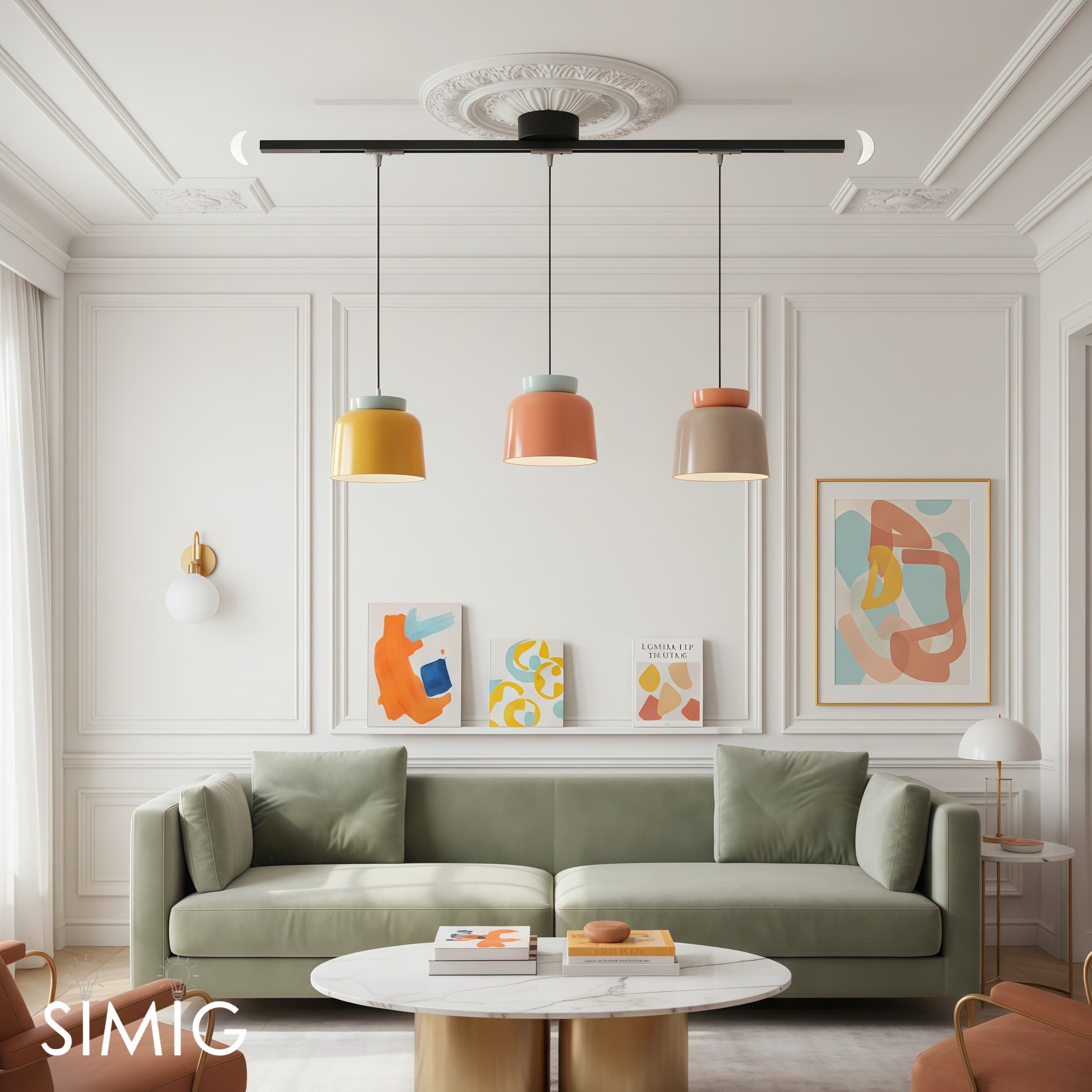 Axitra Rotatable Pendant Light Ceiling Rail – Sleek Adjustable Track for Pendant Lights Contemporary N21