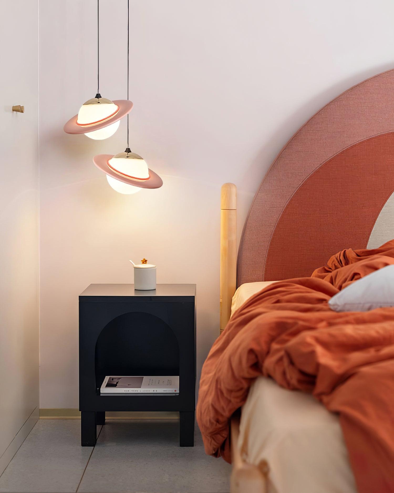 Romantic Saturn Planet Pendant Lamp for Bedroom M415