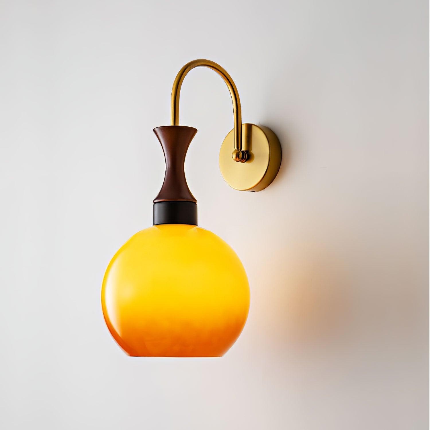Spherical Yellow Wall Lamp M522