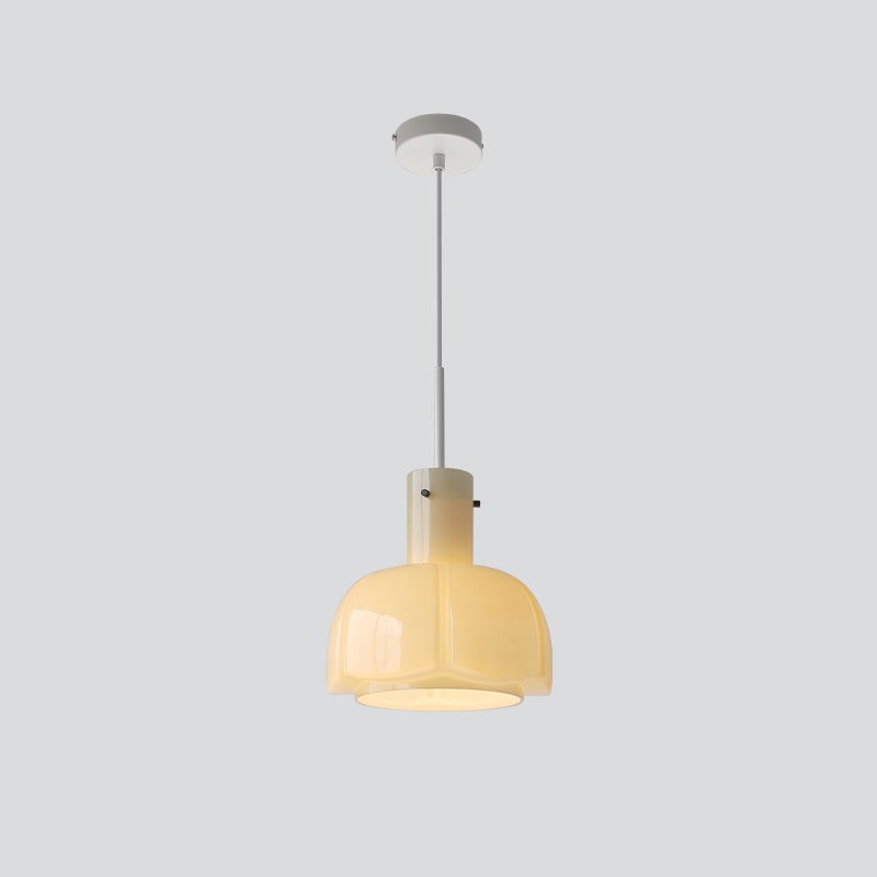 French Pastoral Style Petal Glass Pendant Light M23