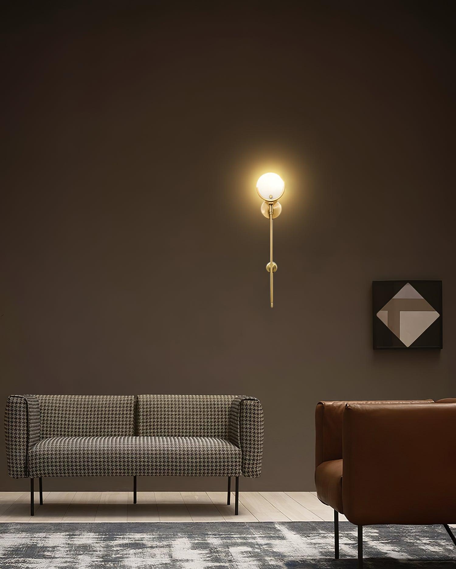 Ava Brass Alabaster Wall Lamp T1612