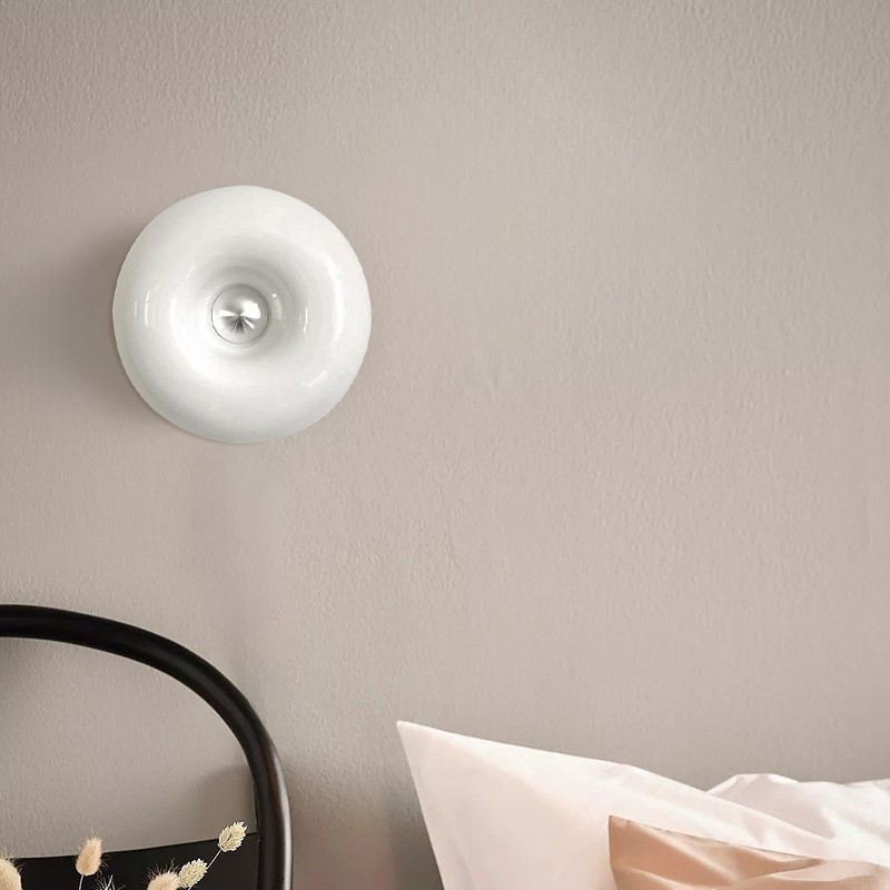 Glass Donut Table Wall Lamp - Bauhaus Style Accent Light Fixture S77