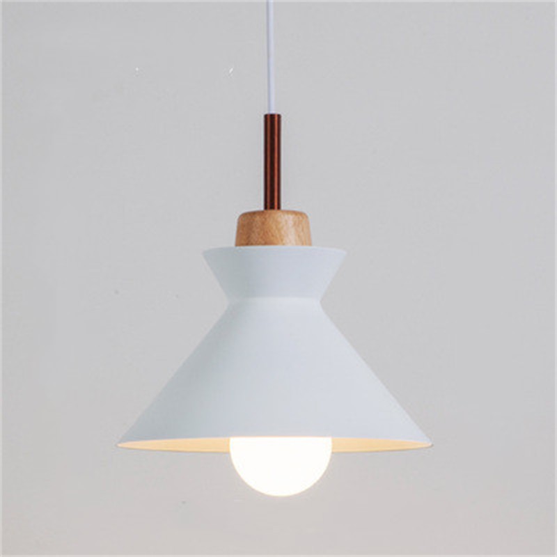 MULTI Scandinavian Metal Wood Macaroon Pendant Light for Bedroom S32
